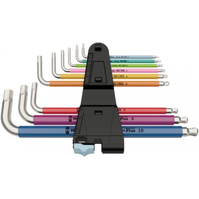 Набір Г-подібних ключів WERA 3950/9 Hex-Plus Multicolour Stainless 1 (05022669001)