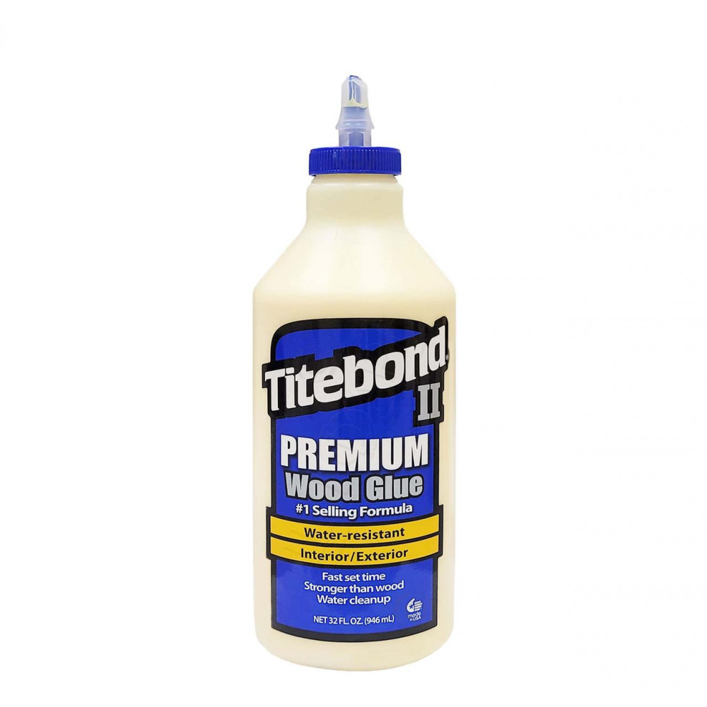 Столярный ПВА клей для дерева Titebond II Premium Wood Glue D3, медово-кремовый, 946 мл (5005) (5005