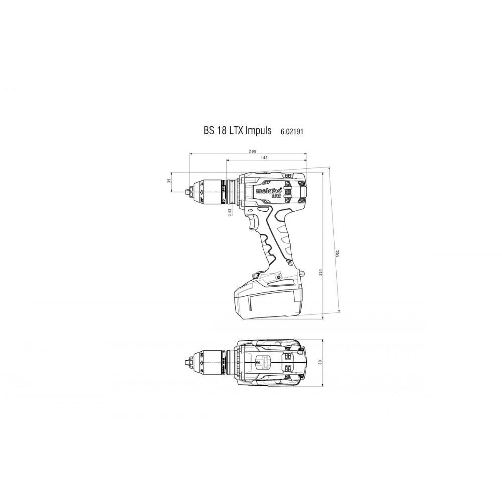 Акумуляторний дриль-шуруповерт Metabo BS 18 LTX Impuls (602191890)