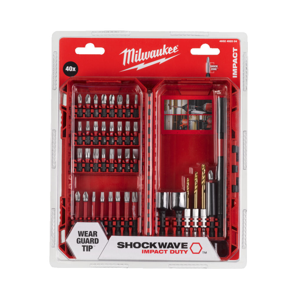 Набір біт для шуруповерта MILWAUKEE SHOCKWAVE, 40 предметів (4932492004)