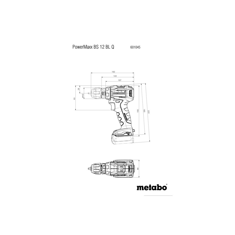 Аккумуляторная дрель-шуруповерт Metabo PowerMaxx BS 12 BL Q (601045500)