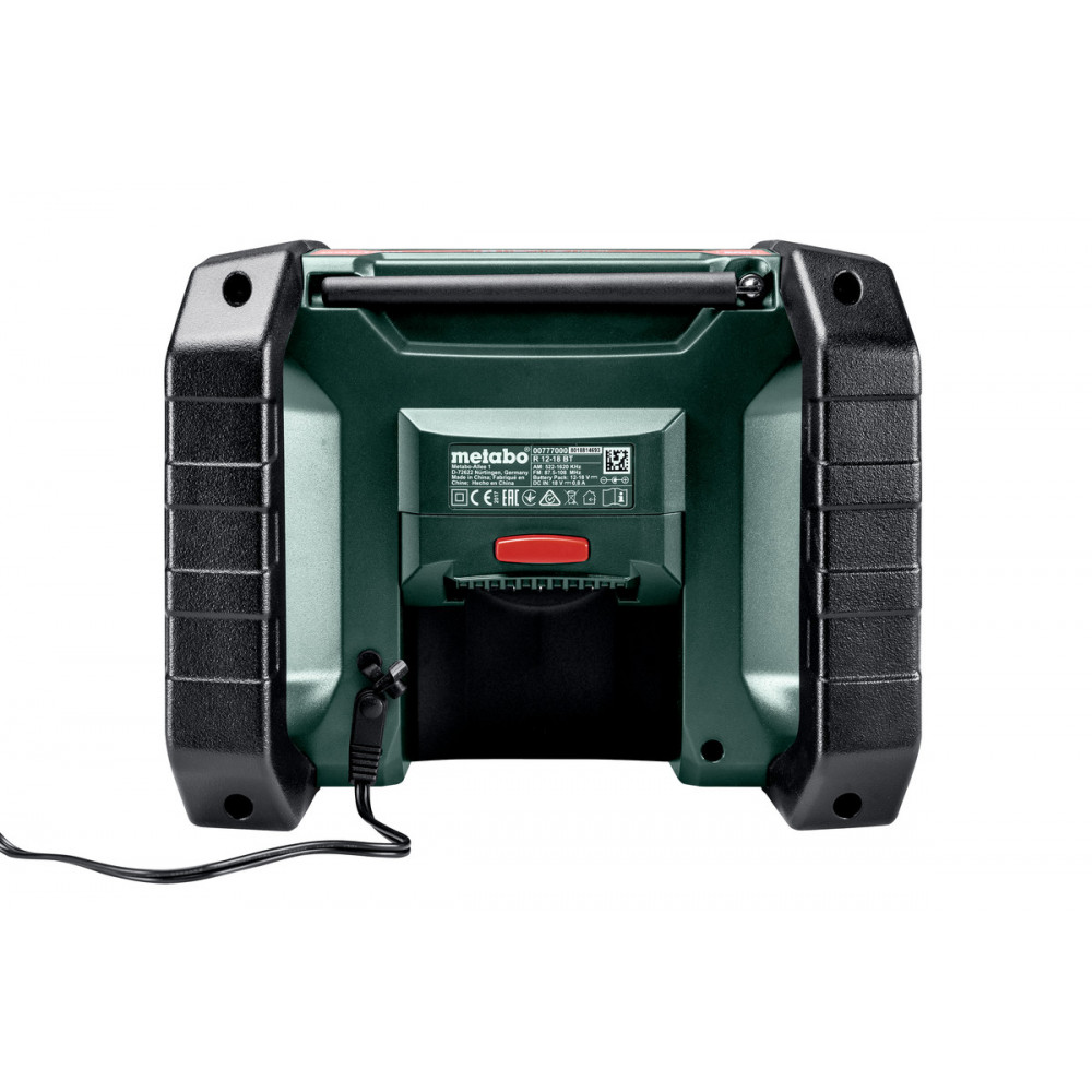 Акумуляторний радіоприймач для будівельного майданчика Metabo R 12-18 DAB+ BT (600778850)