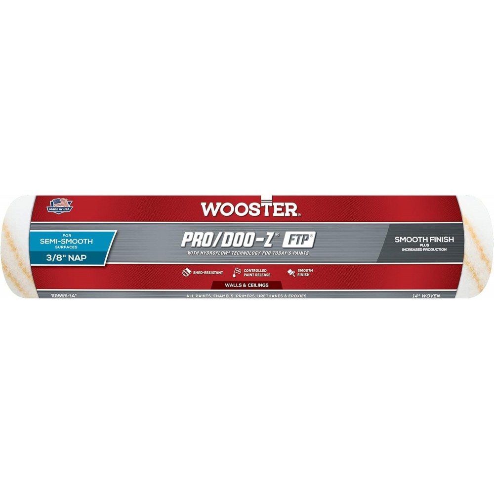 Валик Wooster PRO/DOO-Z 46 см Semi-smooth для полугладких поверхностей, ворс 10 мм (RR666-18)