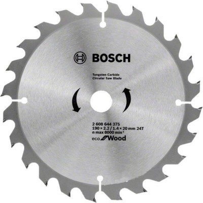 Пиляльний диск Bosch Eco for Wood 190x20/16-24T (2608644375)