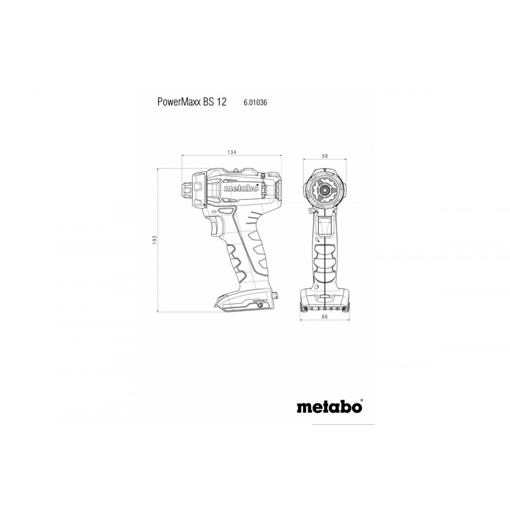 Акумуляторний дриль-шуруповерт Metabo PowerMaxx BS 12 (601036890)