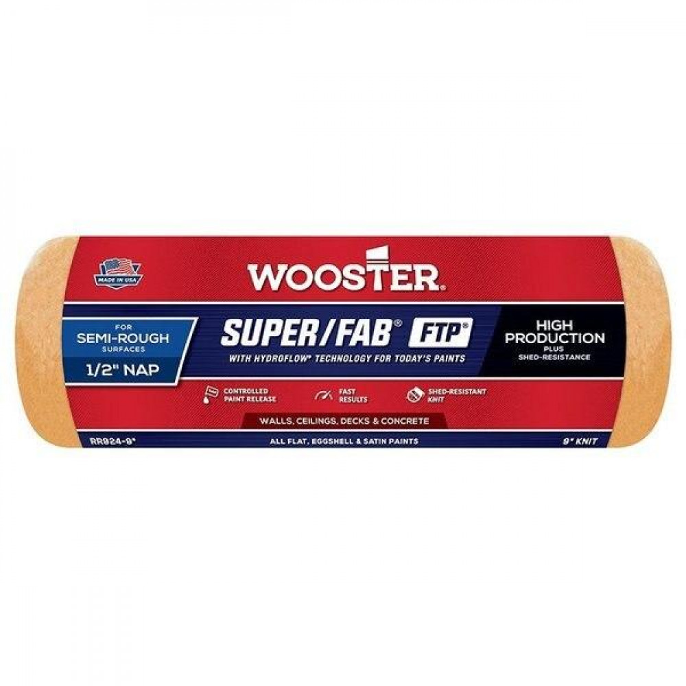 Малярний валик Super/Fab Ftp (В'ЯЗАНИЙ) 23 см (9”) ворс 13 мм (1/2”) (RR924-9) (RR924-9)