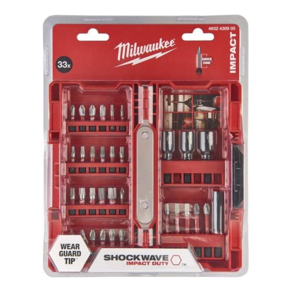 Набір біт Milwaukee SHOCKWAVE 33 шт. (4932430905)