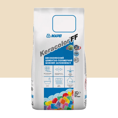 Цементний розчин для заповнення швів шириною до 6 мм Mapei Keracolor FF ALU 130 Жасмин 2 кг (5051302)