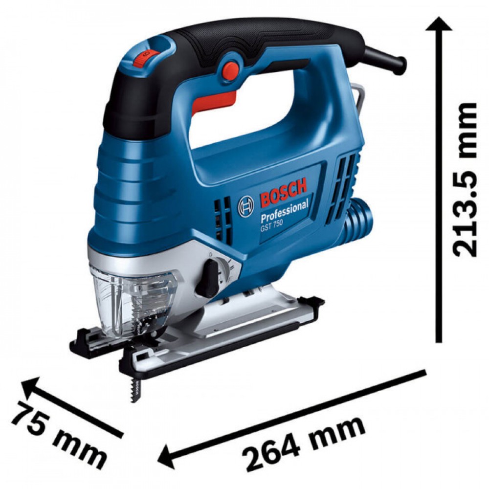 Лобзик Bosch Professional GST 750 в кейсі (06015B4121)