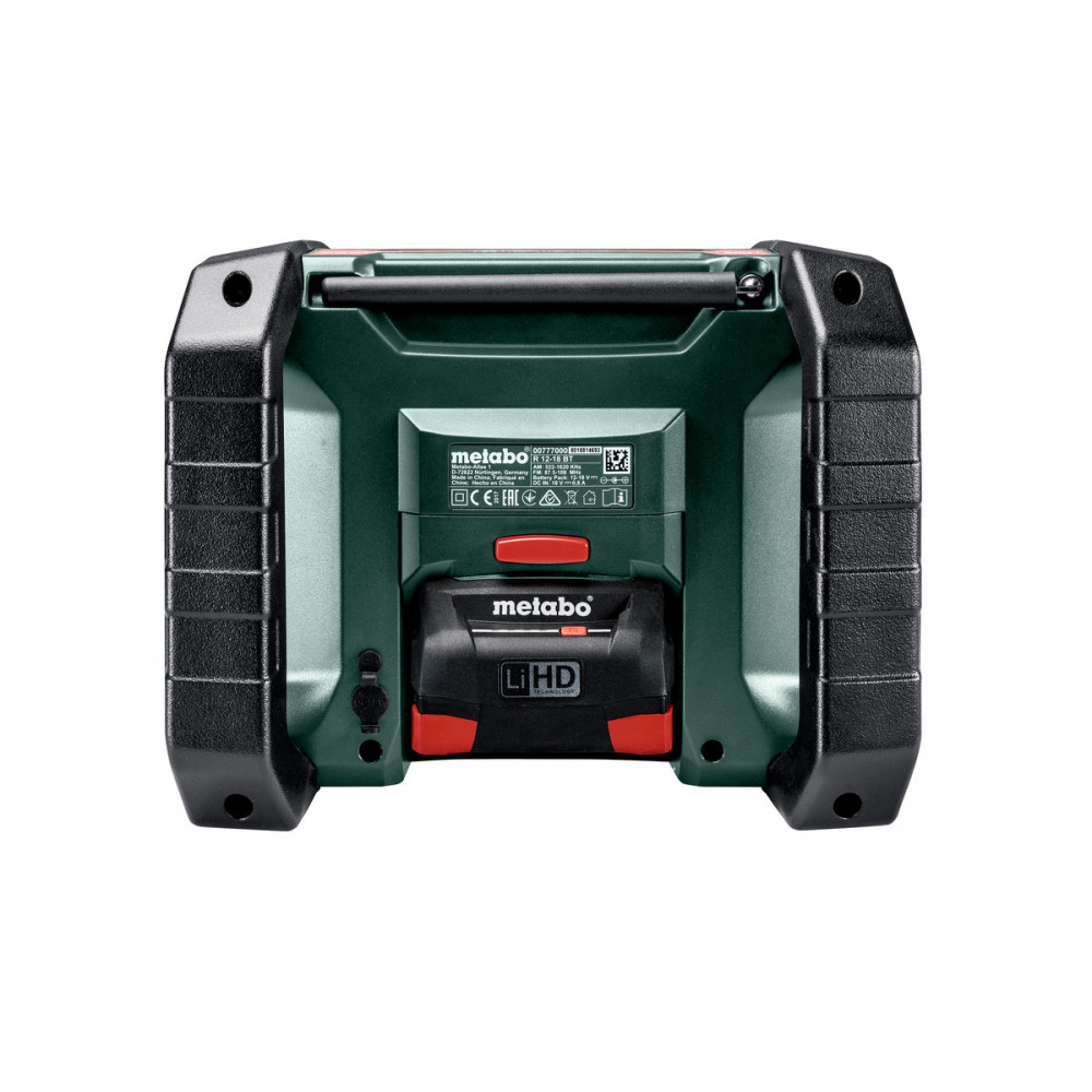 Акумуляторний радіоприймач для будівельного майданчика Metabo R 12-18 BT (600777850)