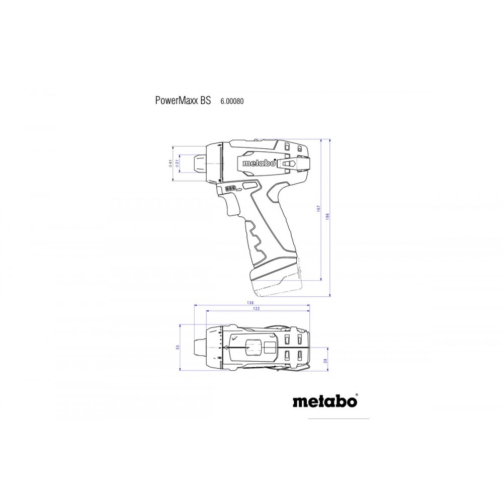 Акумуляторний дриль-шуруповерт Metabo PowerMaxx BS Basic (600984500)