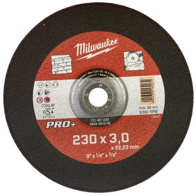 Отрезной диск MILWAUKEE по камню SC 42 230х3х22,23 (4932451500)