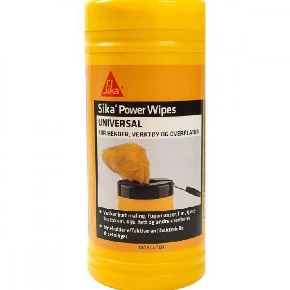Салфетки для очистки рук и инструментов Sika Power Wipes (100 шт) (534750)