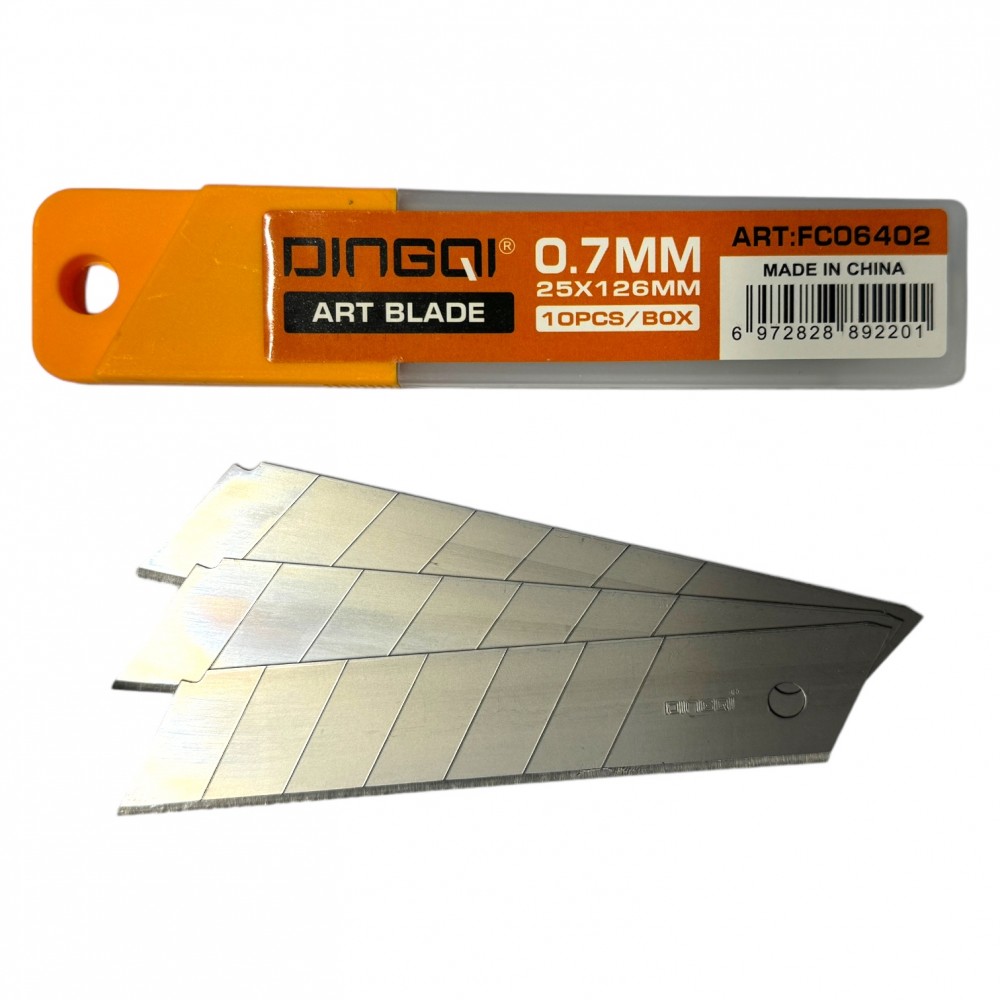 Лезвия усиленные DINGQI SK5, 8 сегментов, 18 мм (10 шт) (63201)