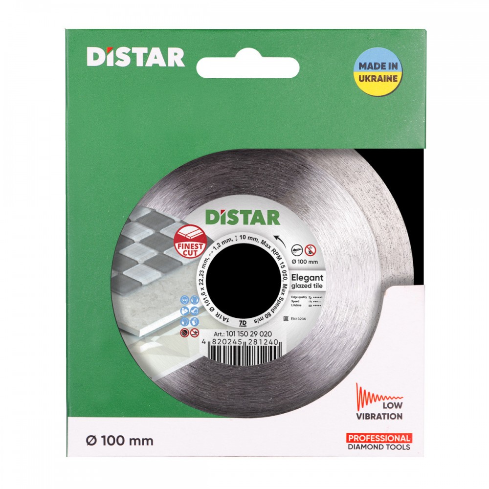 Диск алмазный Distar Elegant 1A1R 100 мм для керамогранита/керамики (10115029020)