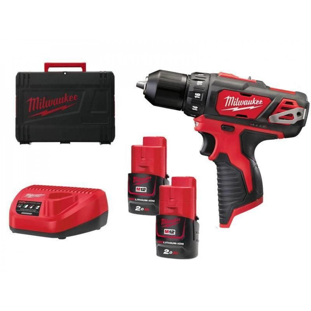 Дриль-шуруповерт MILWAUKEE M12 BDD-202C, 30 Нм (4933441915)