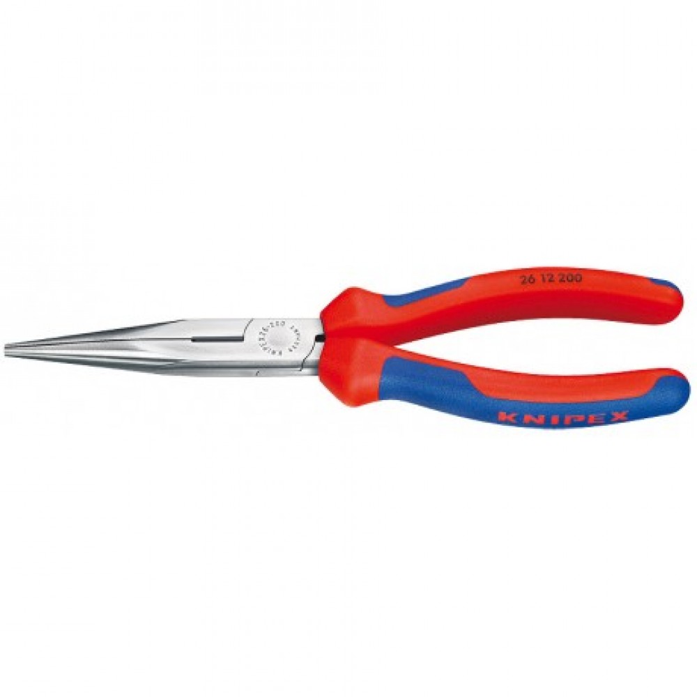 Плоскі круглогубці Knipex з ріжучими кромками (фосфатовані), 200 мм (26 12 200)