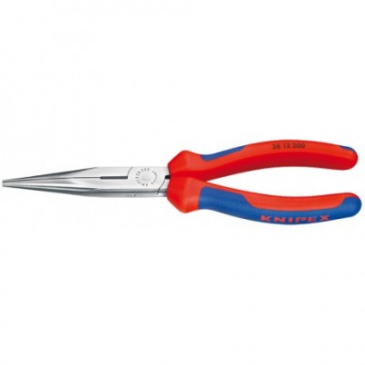 Плоскі круглогубці Knipex з ріжучими кромками (фосфатовані), 200 мм (26 12 200)