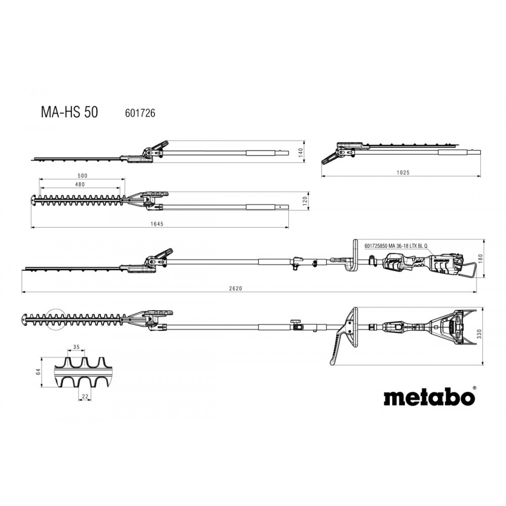 Насадка-кущоріз Metabo MA-HS 50 (601726850)