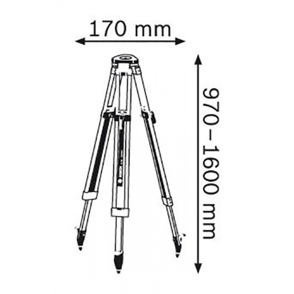 Штатив-тринога Bosch Professional BT1600 мм для лазерного рівня (0601091200)