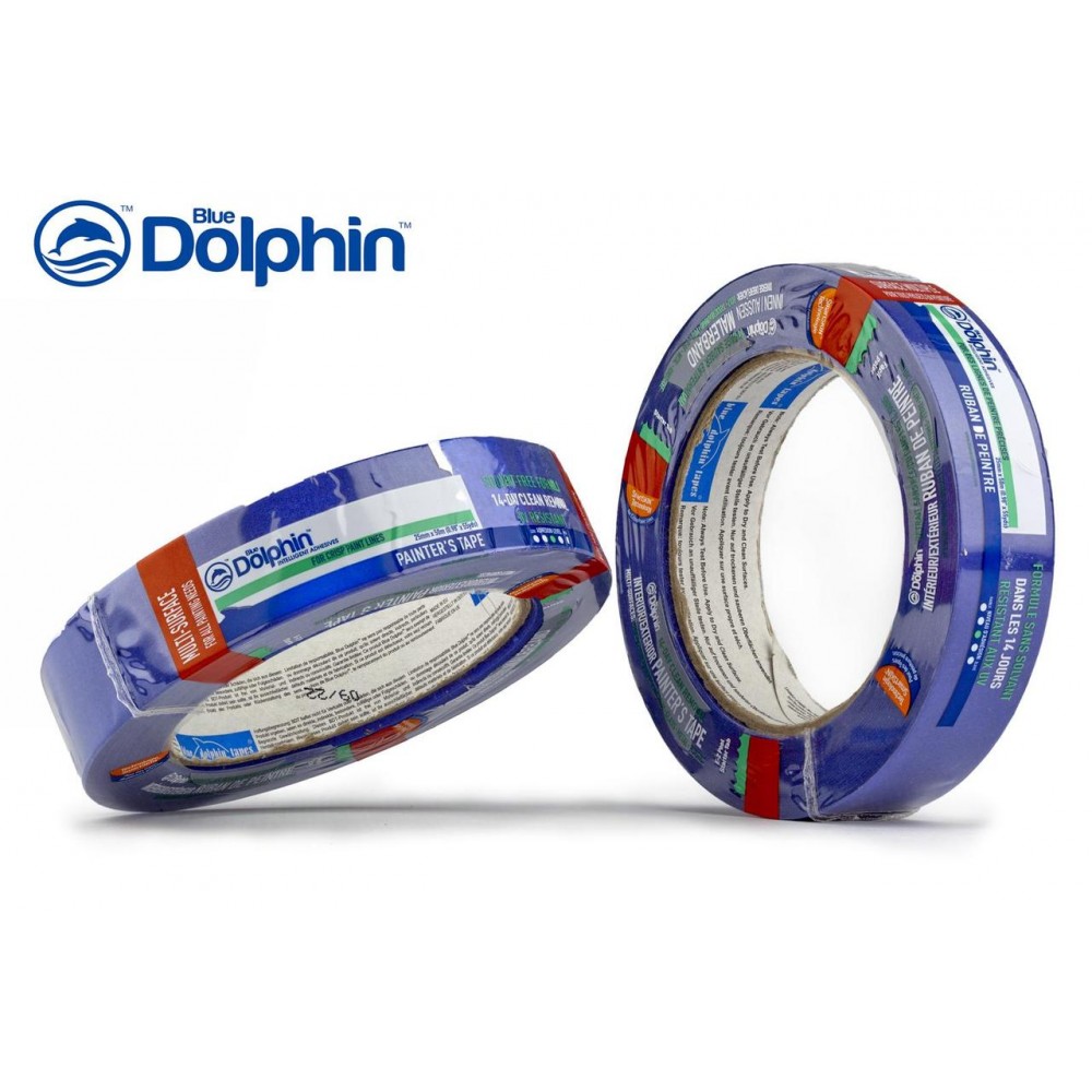 Малярська стрічка (скотч) BLUE DOLPHIN 25ммх50м (14 днів) (01-1-01, 26593)