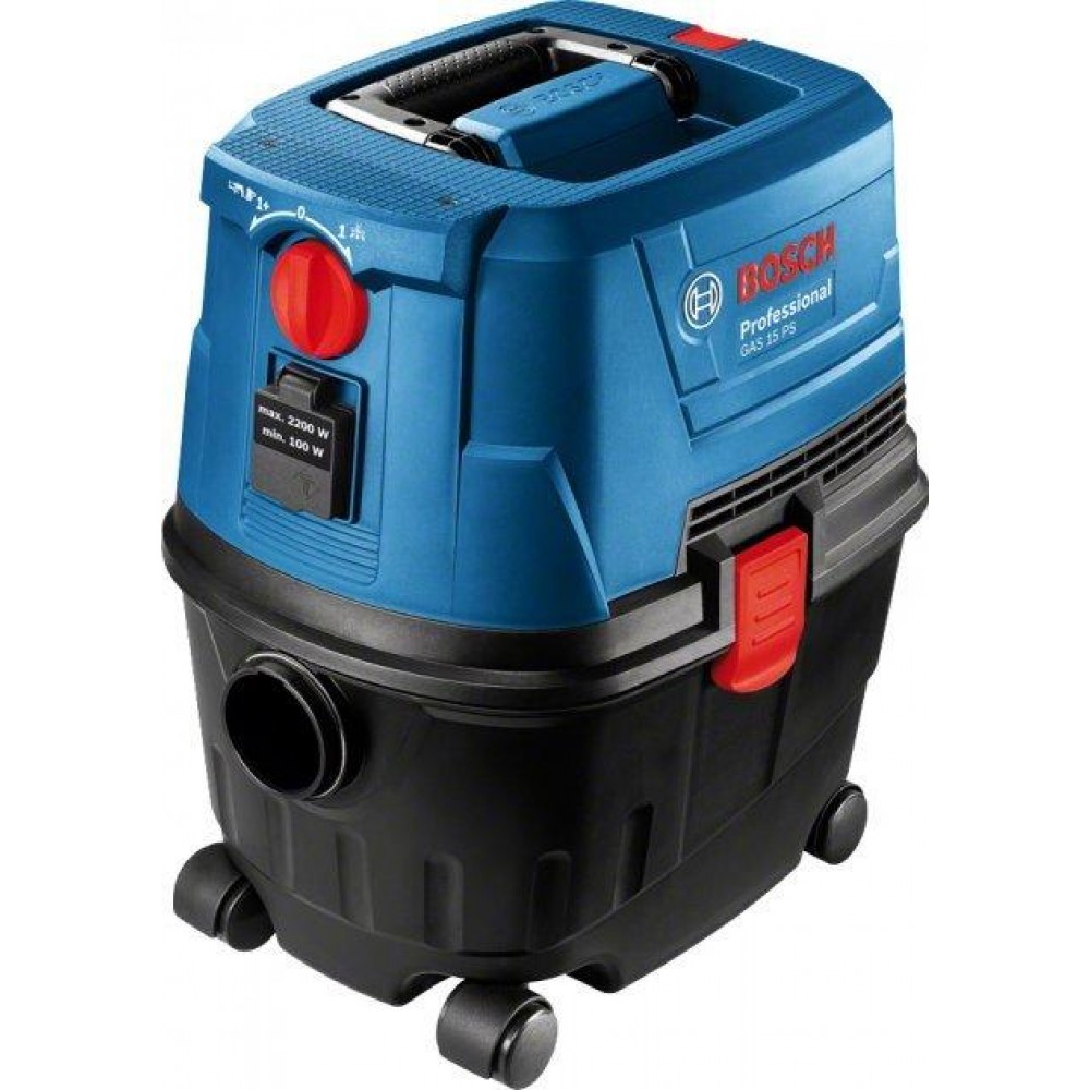 Пилосос будівельний Bosch Professional GAS 15 PS із кутовою та щілинною насадками (06019E5100)