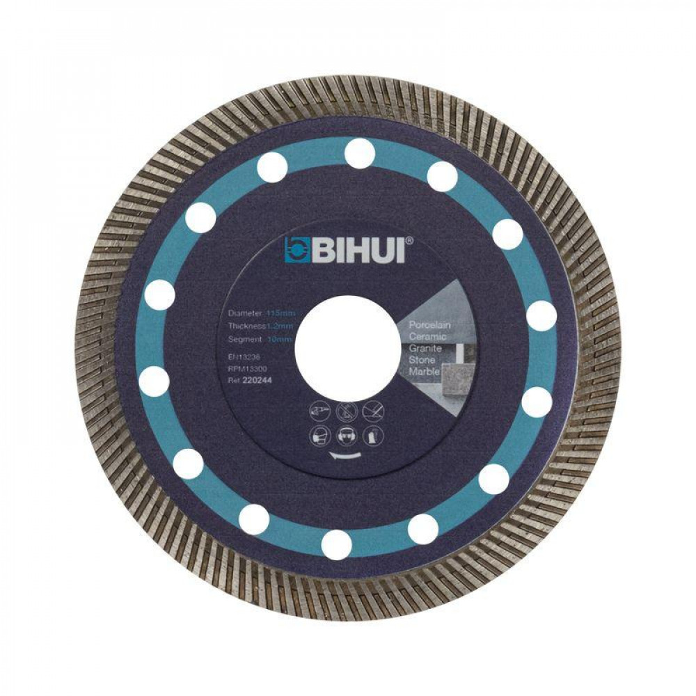 Диск алмазный BIHUI SUPER THIN TURBO 105x1,2x22,23 мм (DCBN4)