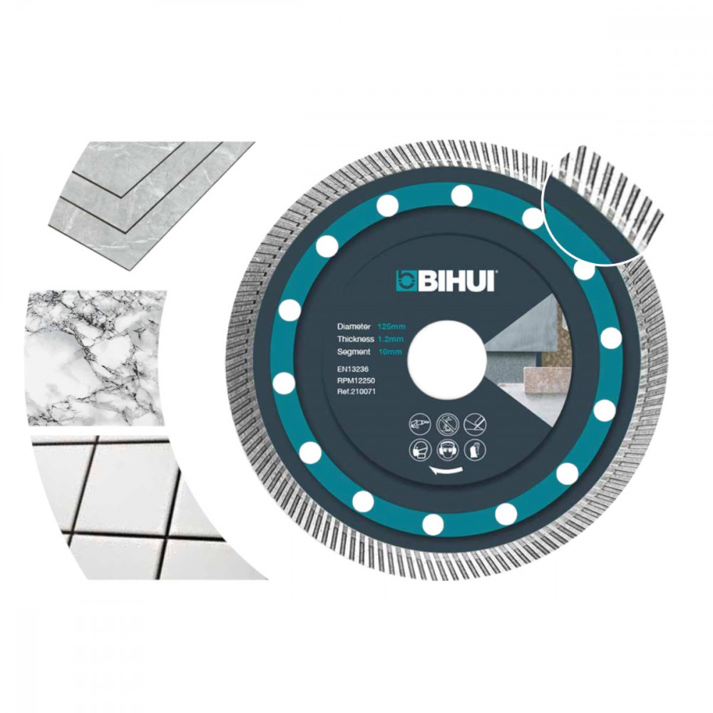 Диск алмазный BIHUI SUPER THIN TURBO 105x1,2x22,23 мм (DCBN4)