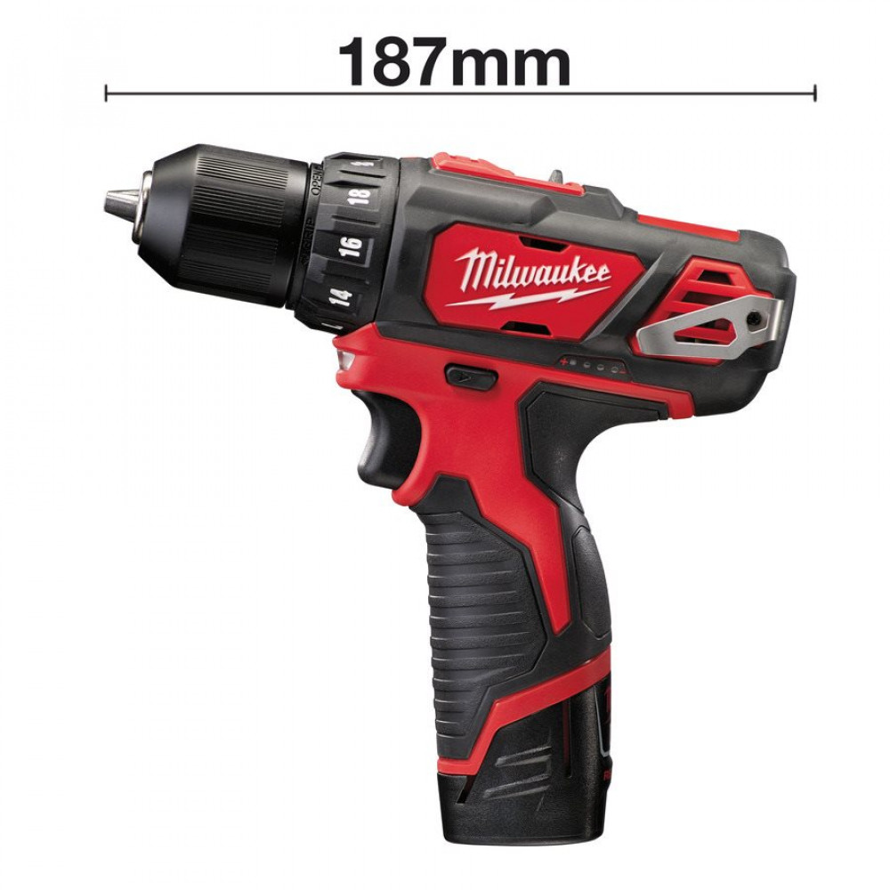 Дриль-шуруповерт MILWAUKEE M12 BDD-202C, 30 Нм (4933441915)