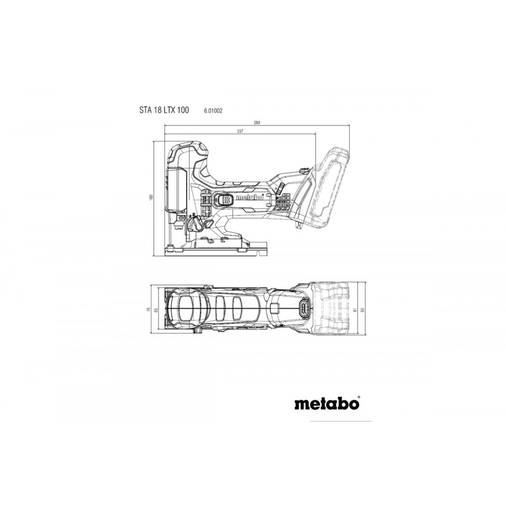 Акумуляторний лобзик Metabo STA 18 LTX 100 (601002840)