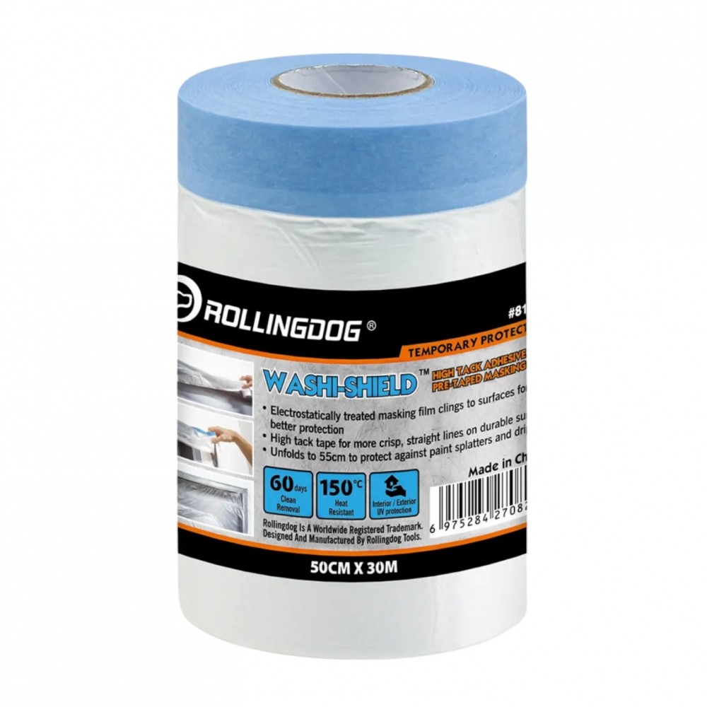 Защитная пленка на малярной ленте Rollingdog High Tack Adhesive 8 мкм, 55см x 30м (81449)