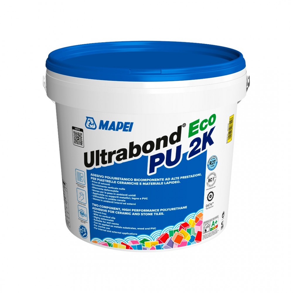 Двокомпонентний клей Mapei Ultrabond ECO PU 2K R2T, білий, 10 кг. (2321810)