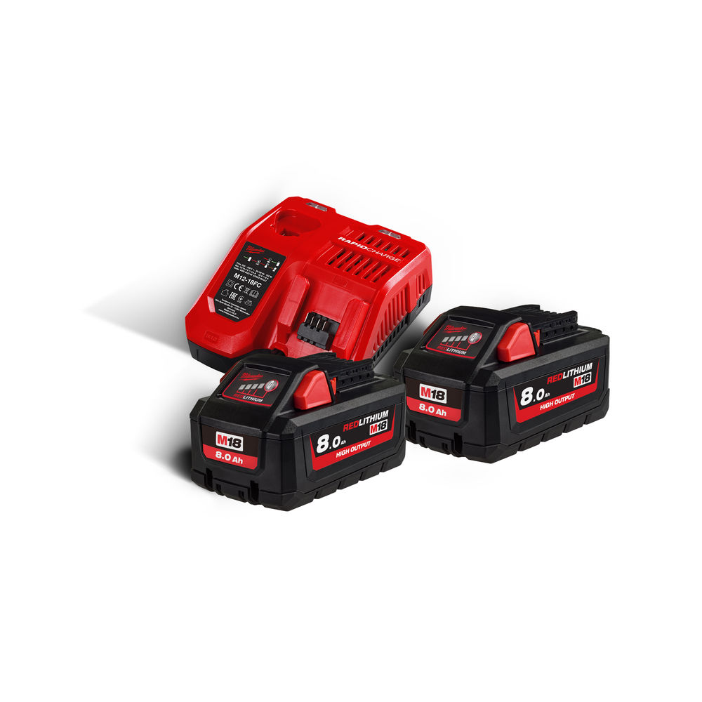 Енергокомплект MILWAUKEE M18 HNRG-802 (В8 2шт; З/В M12-18FC) (4933471073)