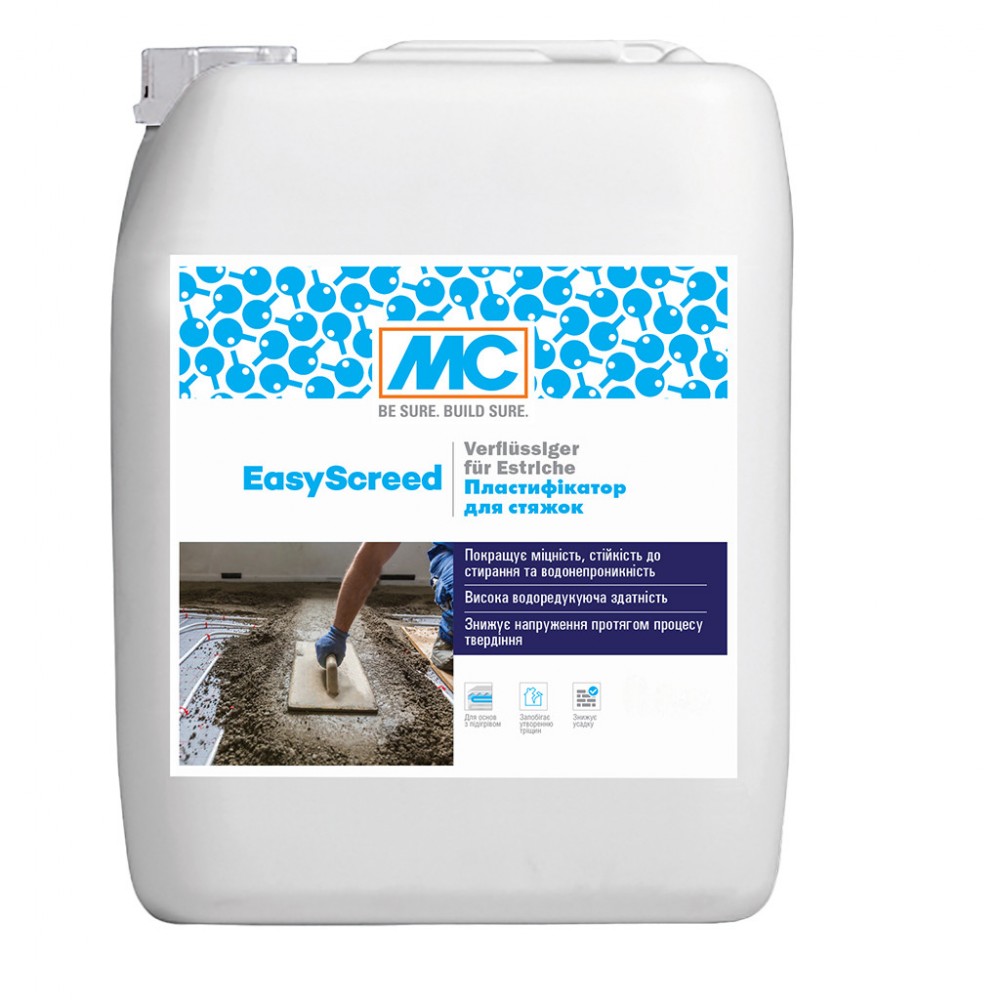 Пластифікатор для стяжок MC-Bauchemie Easy Screed, каністра 10 л (MC-PLESCR-10)