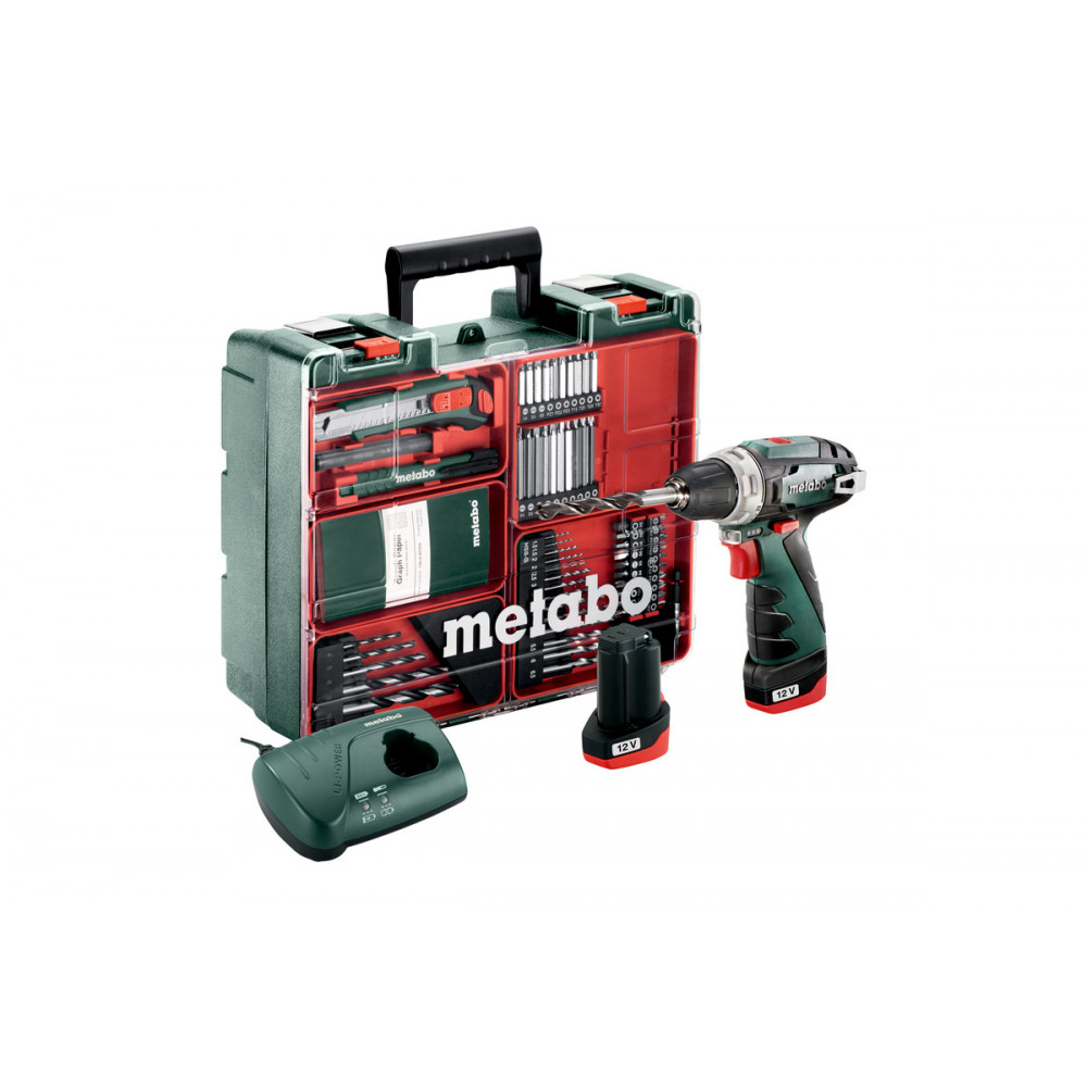 Аккумуляторная дрель-шуруповерт Metabo PowerMaxx BS Set (600080880)