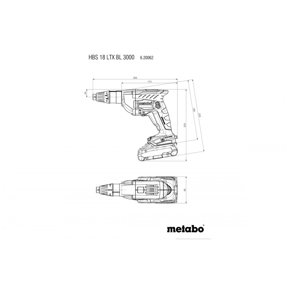 Акумуляторний шуруповерт для монтажу дерев'яних конструкцій Metabo HBS 18 LTX BL 3000 (620062890)