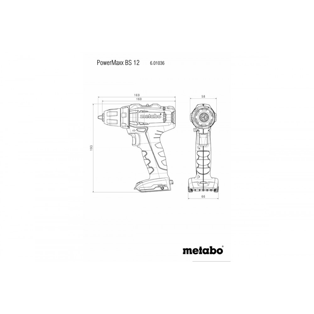 Акумуляторний дриль-шуруповерт Metabo PowerMaxx BS 12 (601036890)