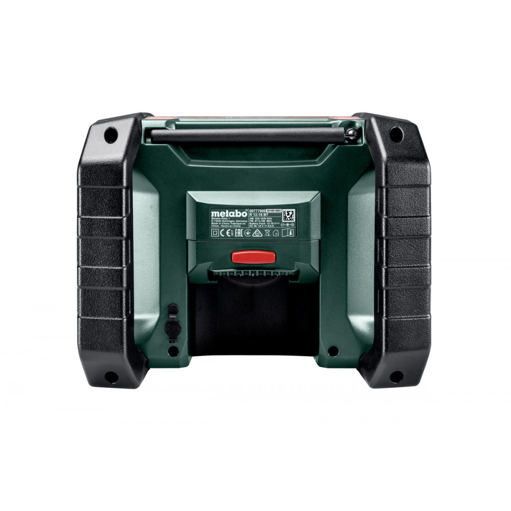 Акумуляторний радіоприймач для будівельного майданчика Metabo R 12-18 BT (600777850)