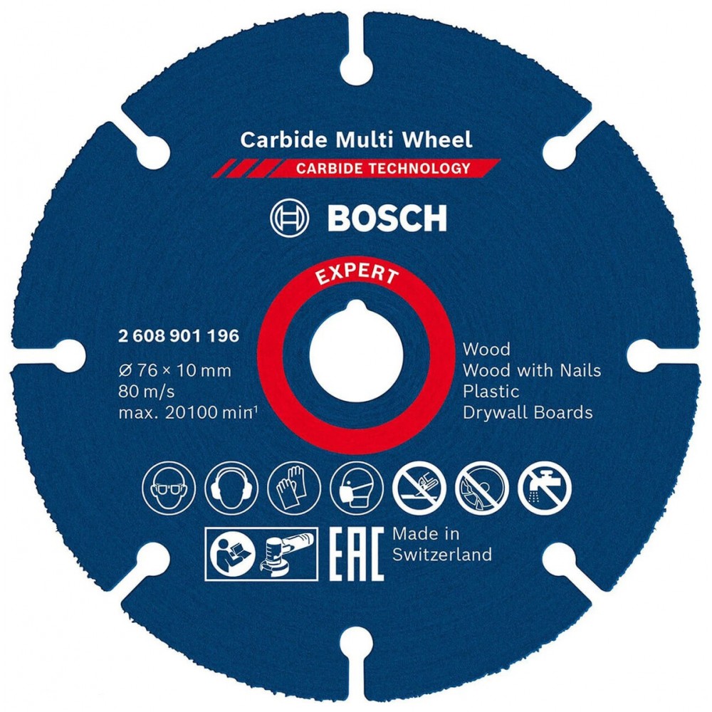 Диск відрізний Bosch Expert Carbide Multi Wheel 76x10 мм (2608901196)