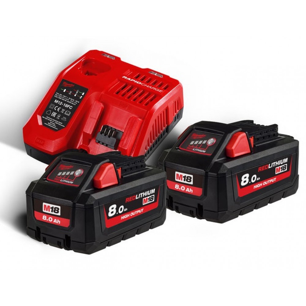 Енергокомплект MILWAUKEE M18 HNRG-802 (В8 2шт; З/В M12-18FC) (4933471073)