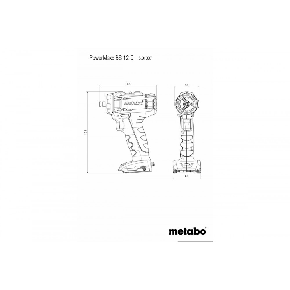 Акумуляторний дриль-шуруповерт Metabo PowerMaxx BS 12 Q (601037840)