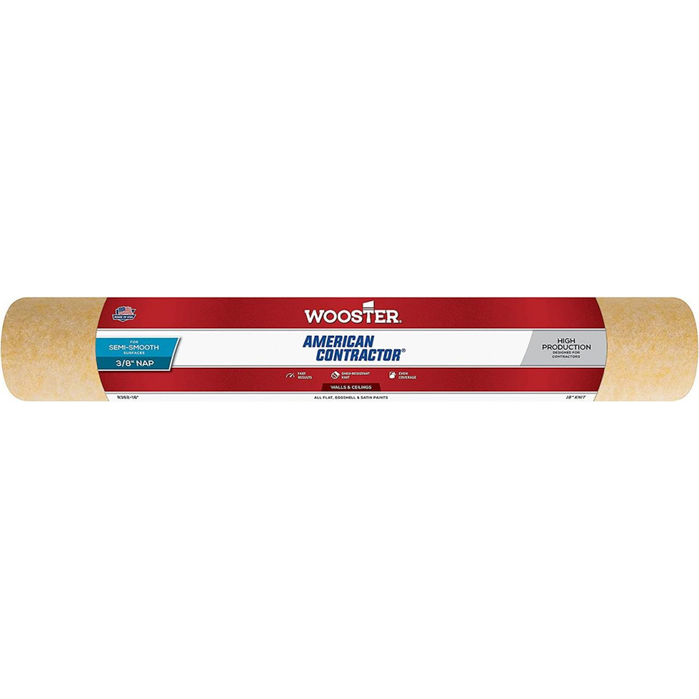 Малярный валик Wooster American Contractor (ВЯЗАНЫЙ) 46 см (18”) ворс 10 мм (3/8”) (R362-18) (R362-1