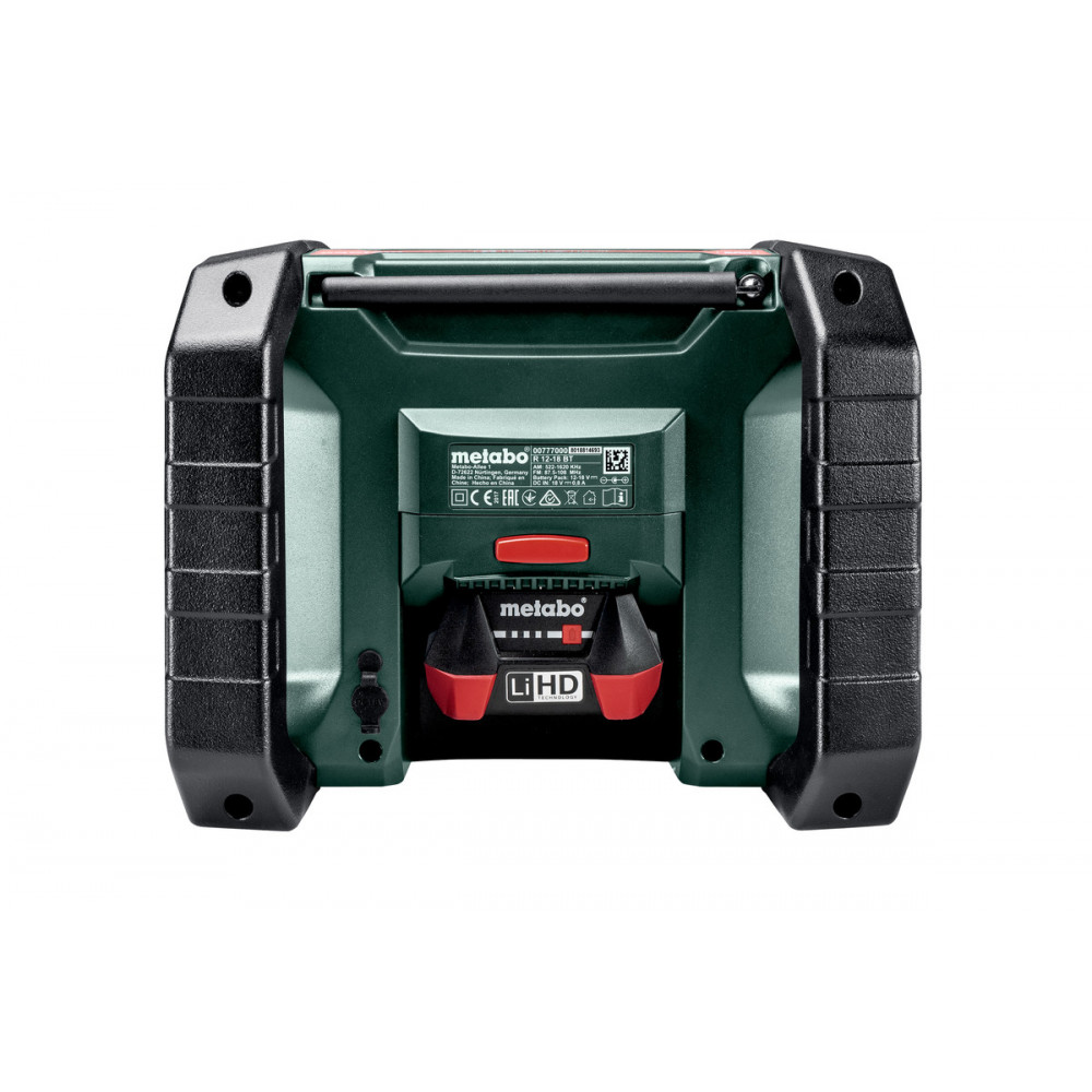 Акумуляторний радіоприймач для будівельного майданчика Metabo R 12-18 BT (600777850)