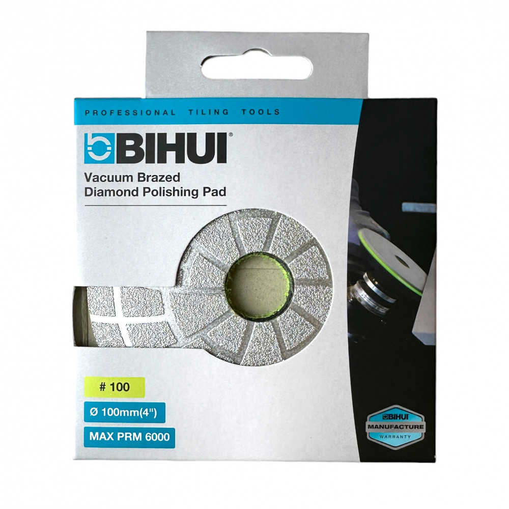 Алмазный гибкий шлифовальный круг BIHUI VACUUM на липучке №100 (DPV410)