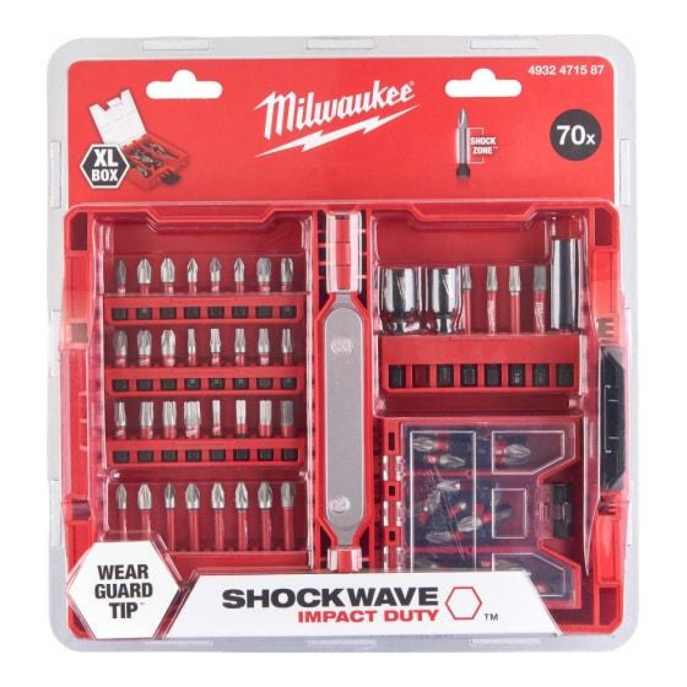 Набор бит Milwaukee SHOCKWAVE 70 шт. (4932471587)