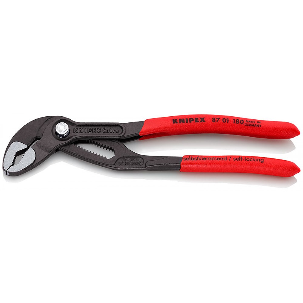 Переставні кліщі Knipex Cobra сантехнічні, 180 мм (87 01 180)