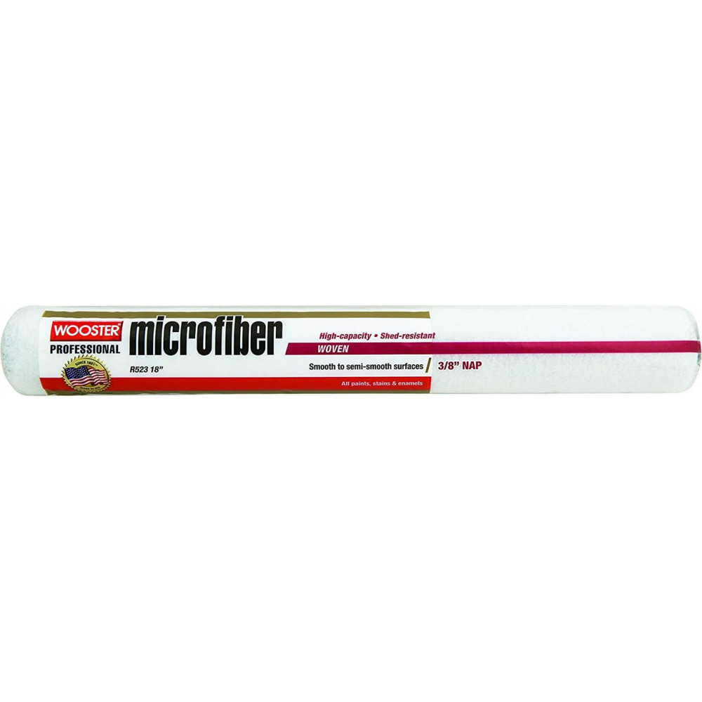 Малярный валик Wooster Micro Plush Microfiber (ТКАНЫЙ) 46 см (18”) ворс 9,5 мм (3/8”) (R523-18) (R52