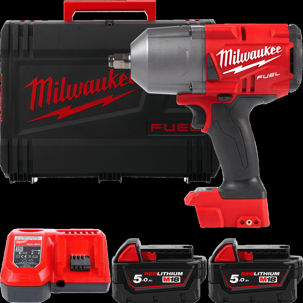 Гайковерт высокомоментный Milwaukee 1/2" (1898 Нм) с кольцом M18 FHIWF12-502X (2акб+ЗУ+кейс) (4933459696)