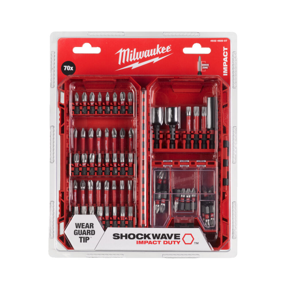 Набор бит Milwaukee SHOCKWAVE PZ XL (70 пр)