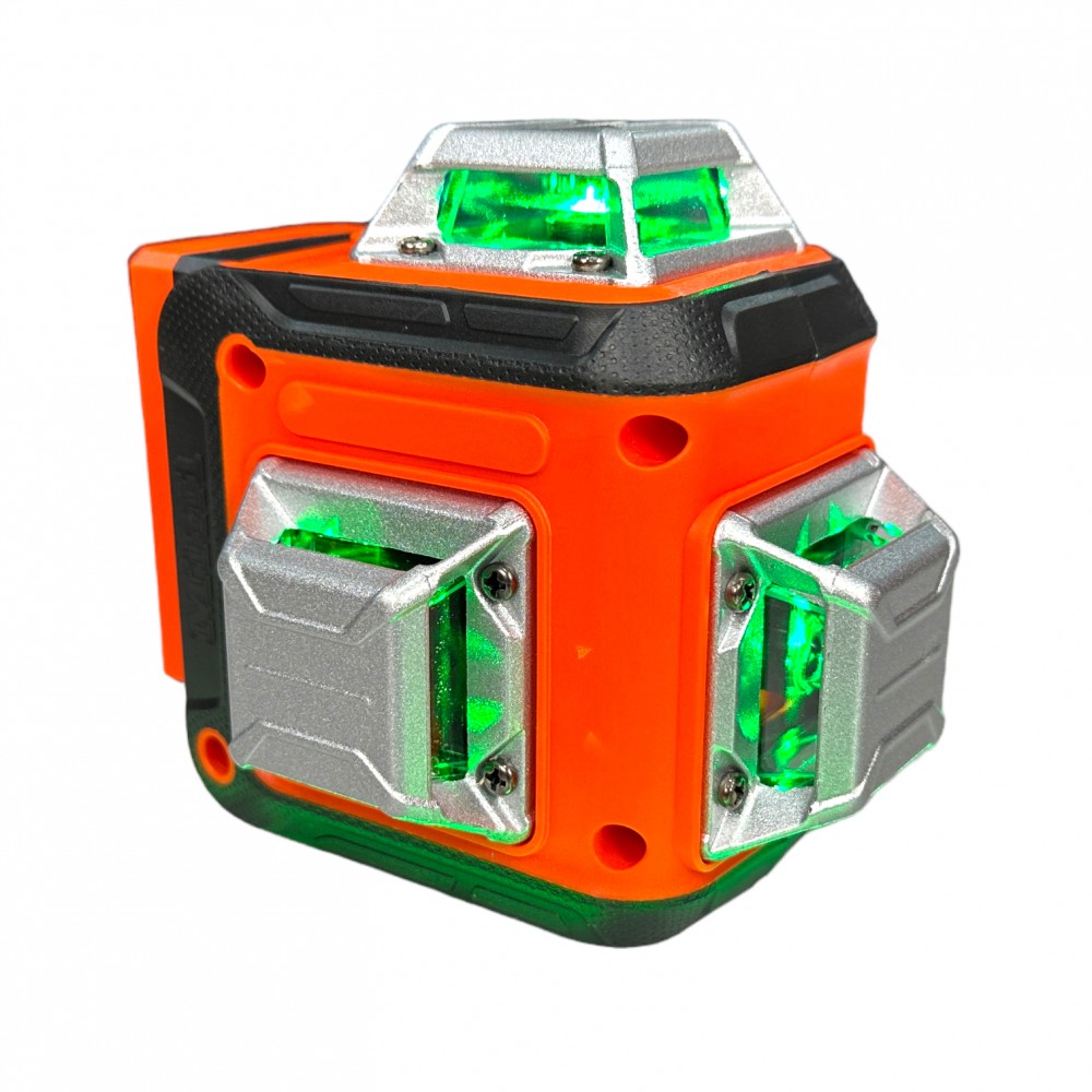 Лазерний рівень 3D ТехнПромінь (зелений промінь), 2 акумулятори (1108203D)